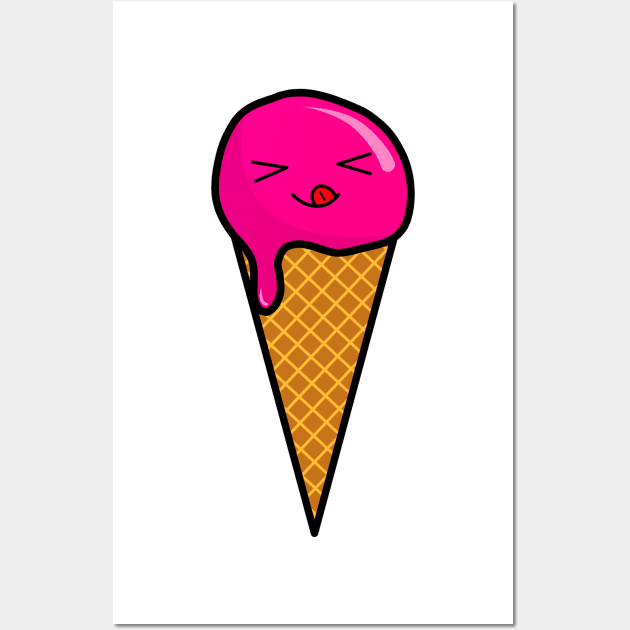 Ice Cream Summer Shirt Design Gift Wall Art by Bohnenkern